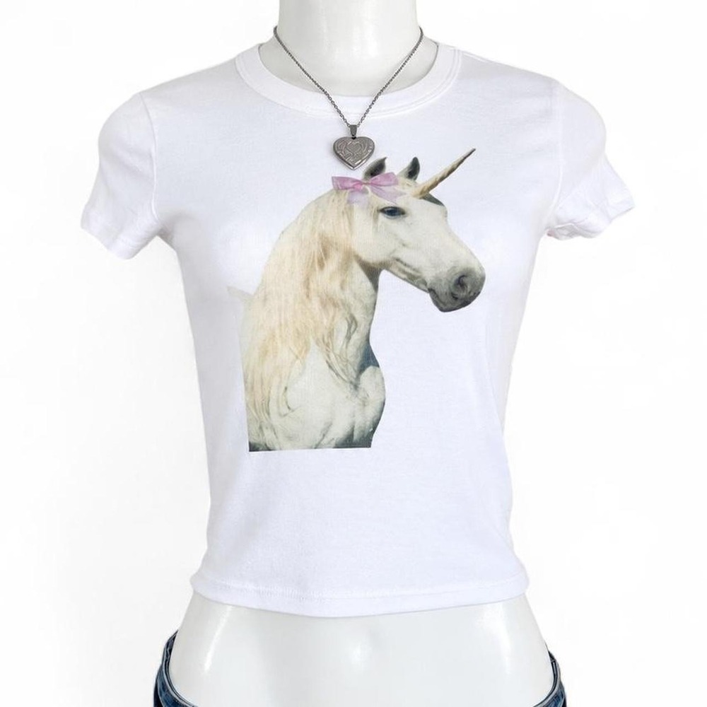 2000s unicorn baby tee